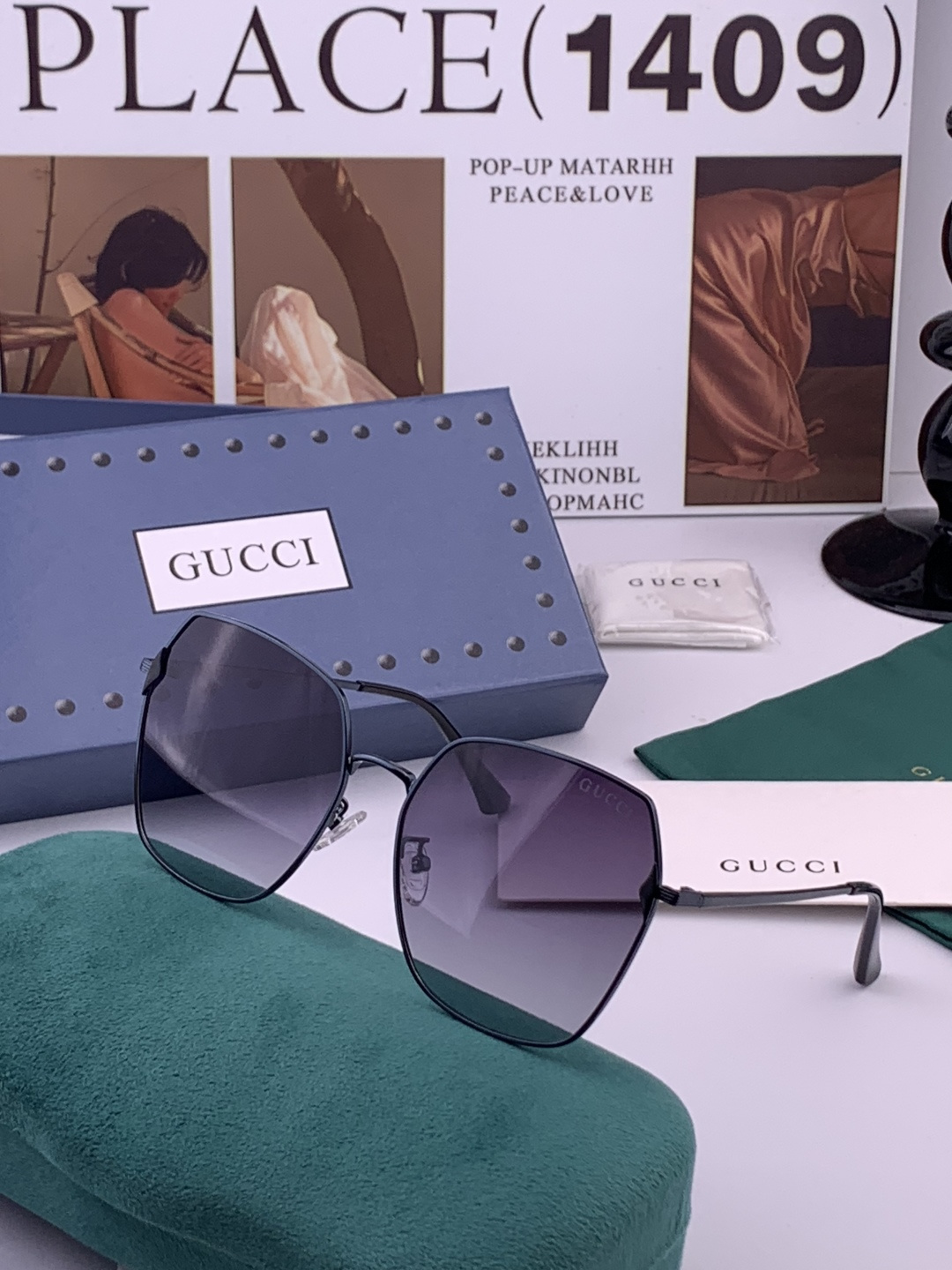 GUCCI-古驰意大利进口🇮🇹时尚潮流奢华装饰太阳眼镜 高清太阳镜明星海报款 超高复杂工艺 立体质感十足