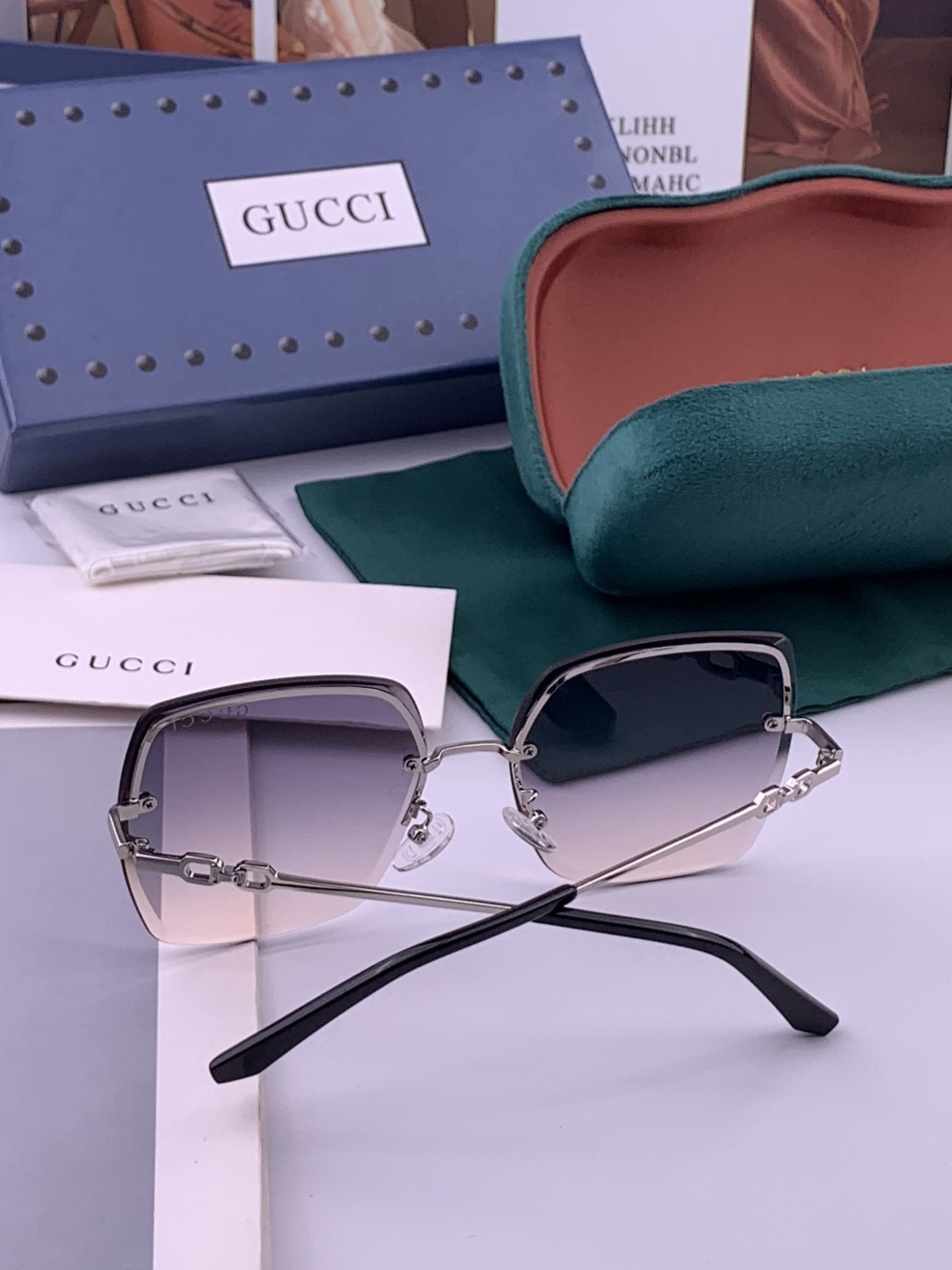 GUCCI-古驰意大利进口🇮🇹时尚潮流奢华装饰太阳眼镜 尼龙高清太阳镜明星海报款 超高复杂工艺 立体质感