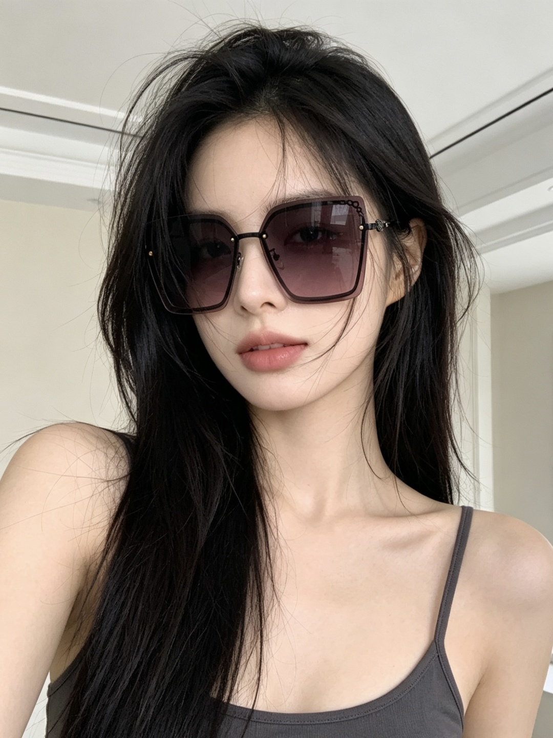CHANE 香奈儿🌋☔️时尚无框太阳镜镜片 顶级奢侈品[强] 高品质[胜利][亲亲]🍦🍨 [得意] 气质