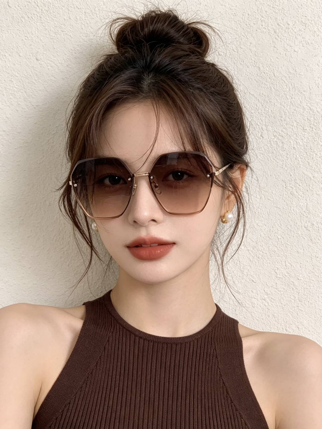 CHANE 香奈儿🌋☔️时尚无框太阳镜镜片 顶级奢侈品[强] 高品质[胜利][亲亲]🍦🍨 [得意] 气质