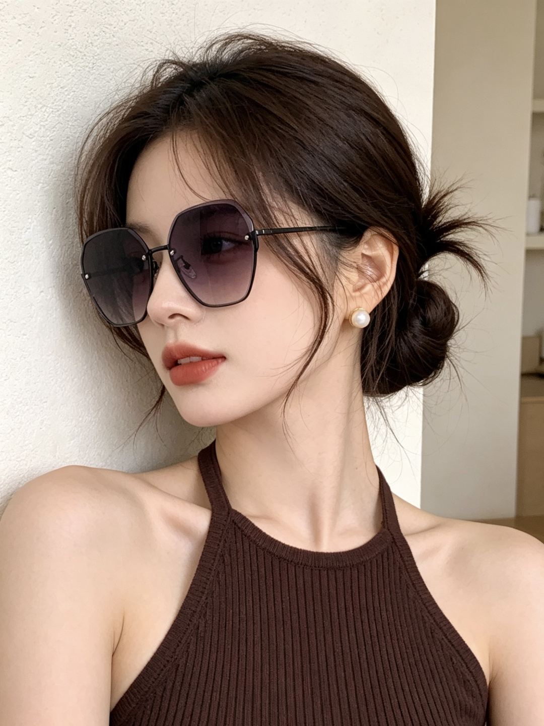 CHANE 香奈儿🌋☔️时尚无框太阳镜镜片 顶级奢侈品[强] 高品质[胜利][亲亲]🍦🍨 [得意] 气质