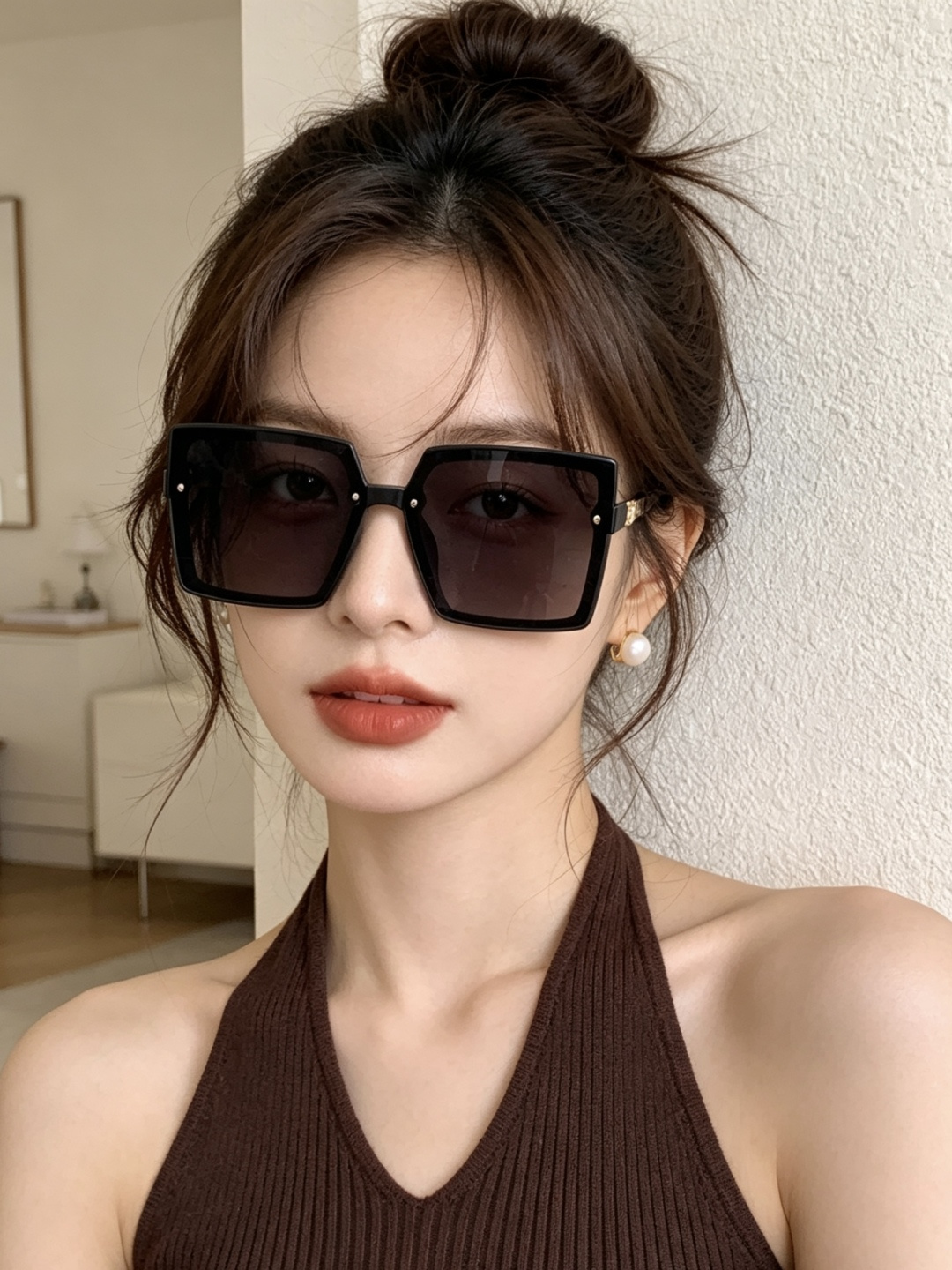 【CHANEL】香奈儿 新款潮流爆款 时尚方框太阳镜 佩戴舒适 网红潮款墨镜  女士高清加厚偏光太阳镜🕶