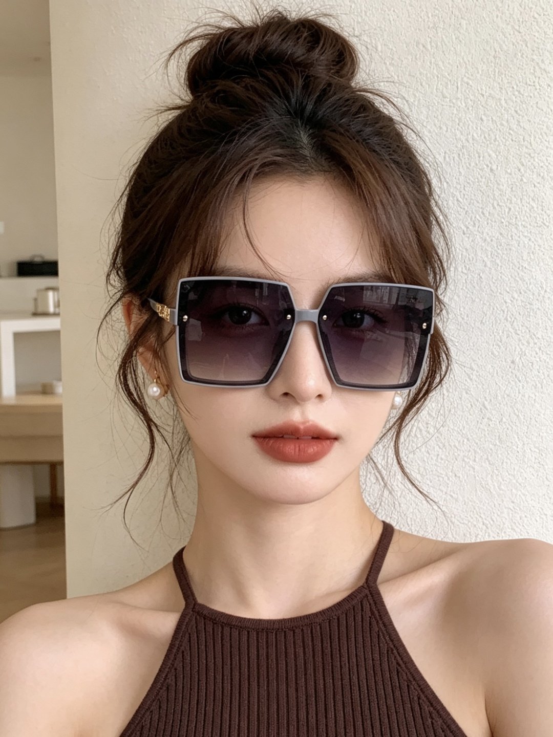 【CHANEL】香奈儿 新款潮流爆款 时尚方框太阳镜 佩戴舒适 网红潮款墨镜  女士高清加厚偏光太阳镜🕶