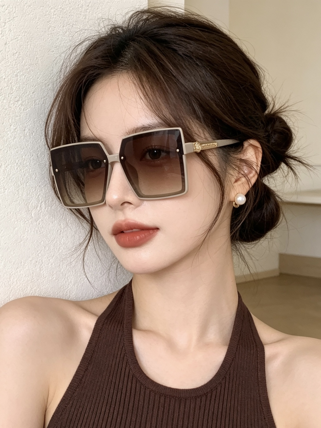 【CHANEL】香奈儿 新款潮流爆款 时尚方框太阳镜 佩戴舒适 网红潮款墨镜  女士高清加厚偏光太阳镜🕶