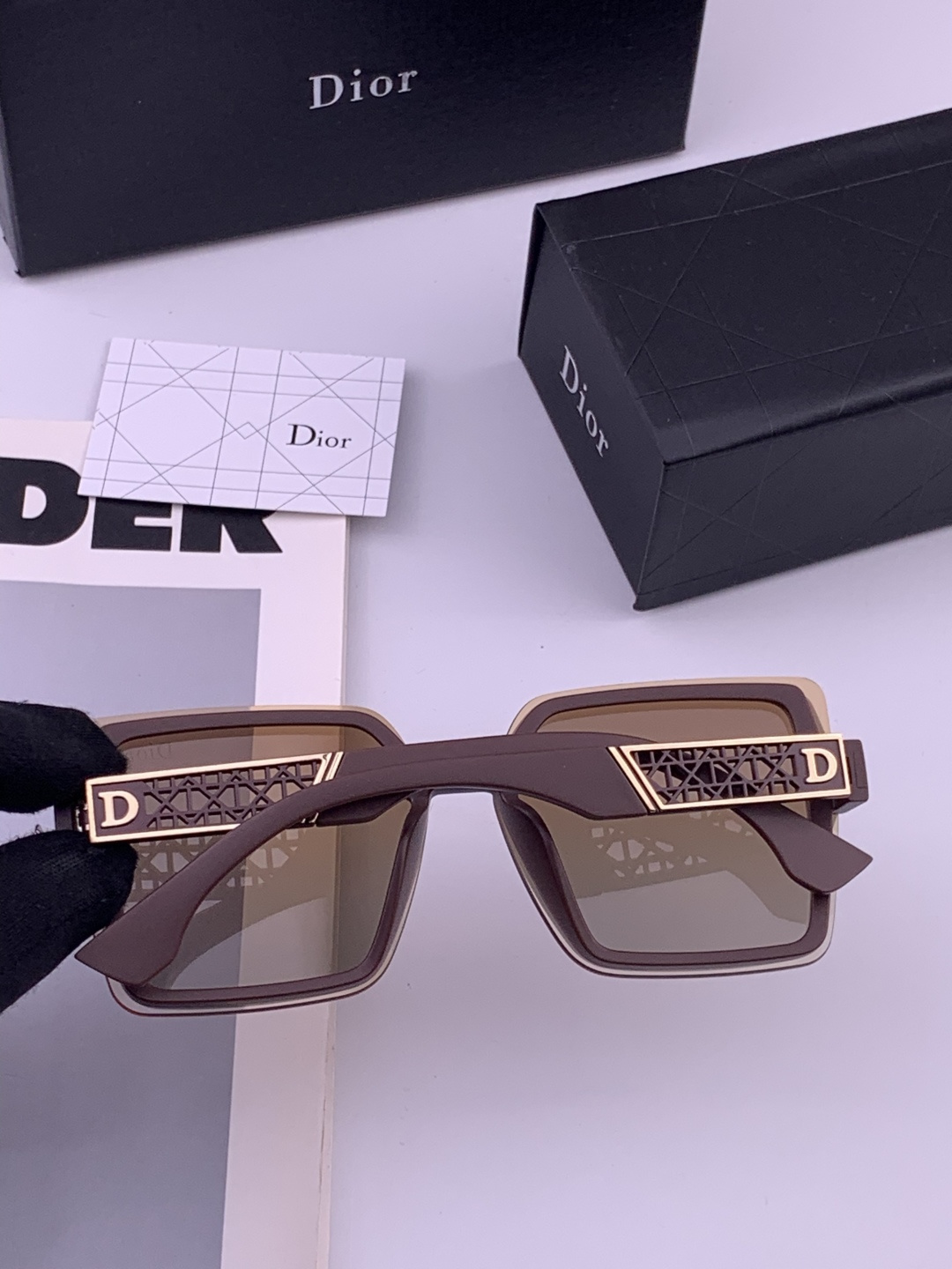 🔺 【DIOR-迪奥】开春新款 潮流爆款 时尚方框尼龙太阳镜 高品质 佩戴舒适 网红潮款墨镜 女士高清尼