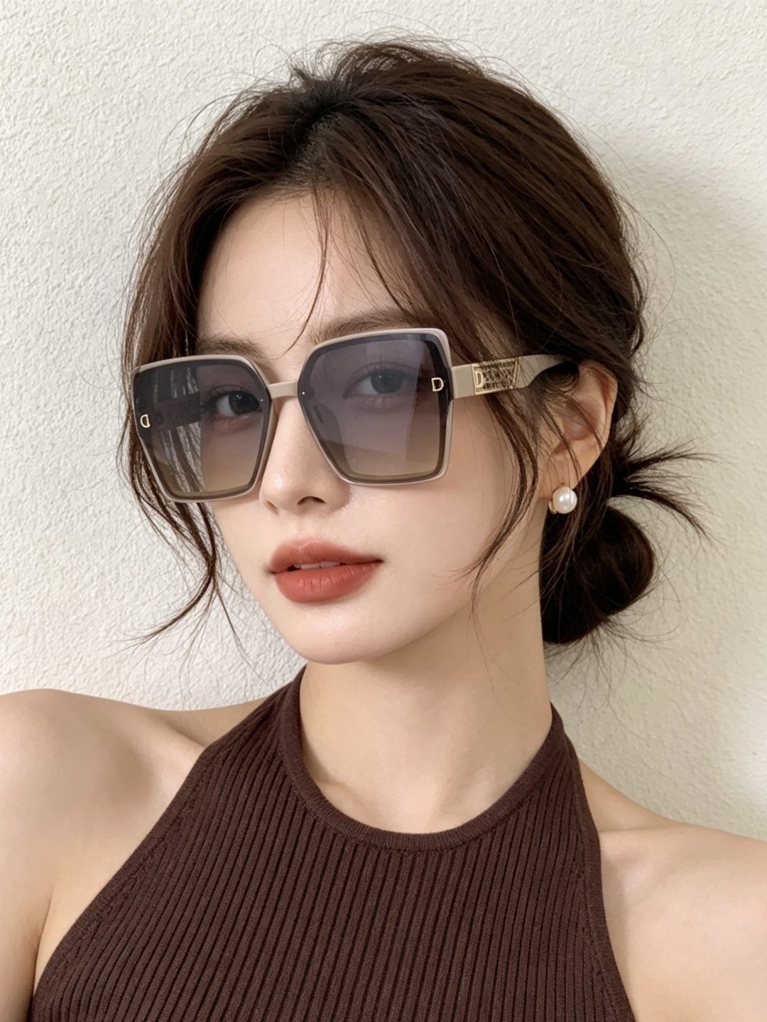 🔺 【DIOR-迪奥】开春新款 潮流爆款 时尚方框尼龙太阳镜 高品质 佩戴舒适 网红潮款墨镜 女士高清尼