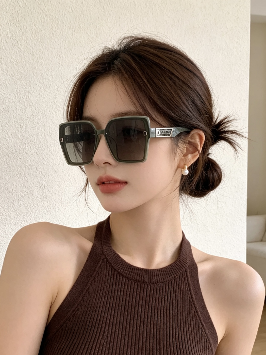 🔺 【DIOR-迪奥】开春新款 潮流爆款 时尚方框尼龙太阳镜 高品质 佩戴舒适 网红潮款墨镜 女士高清尼