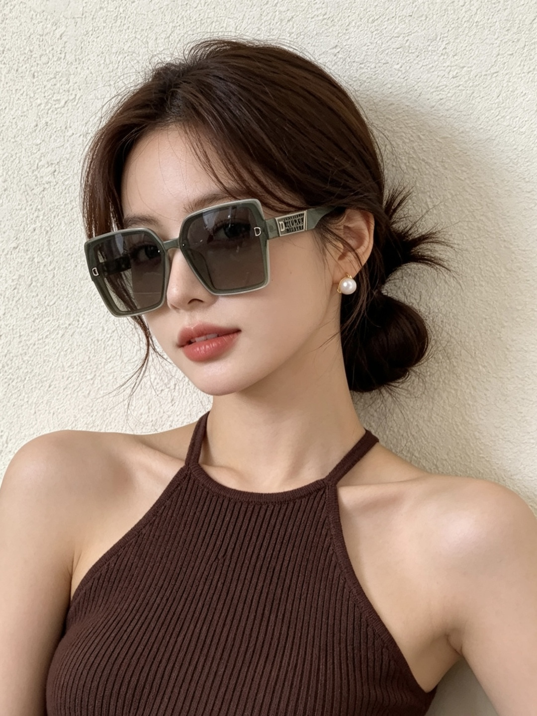 🔺 【DIOR-迪奥】开春新款 潮流爆款 时尚方框尼龙太阳镜 高品质 佩戴舒适 网红潮款墨镜 女士高清尼