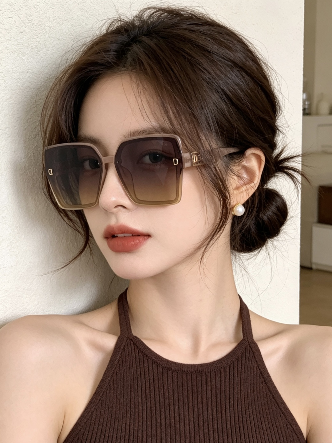 🔺 【DIOR-迪奥】开春新款 潮流爆款 时尚方框尼龙太阳镜 高品质 佩戴舒适 网红潮款墨镜 女士高清尼