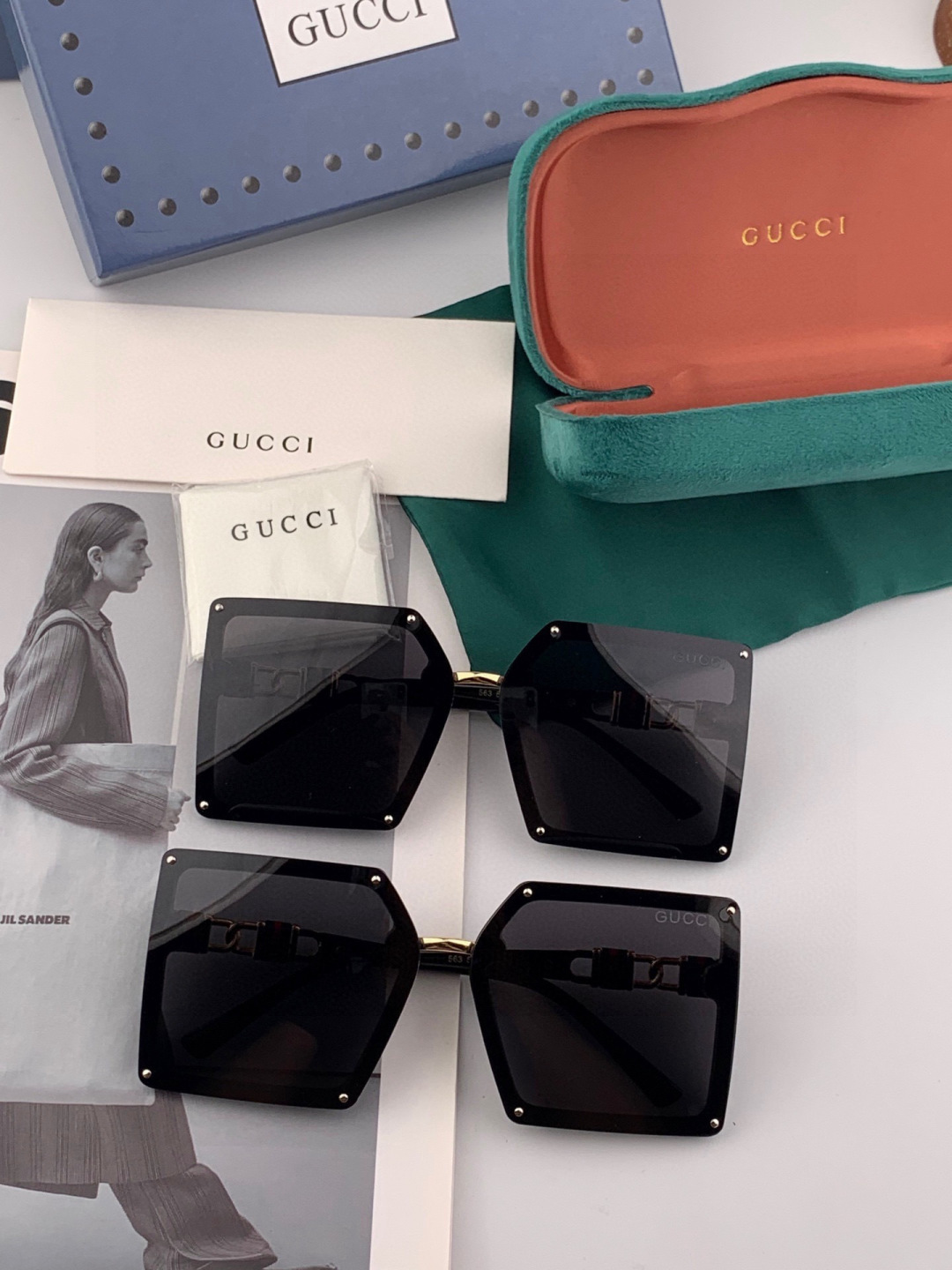 【TR偏光系列】Gucci   经典的方框设计，不挑脸型，无论搭配大衣还是连衣裙都非常显气质偏光镜片预防