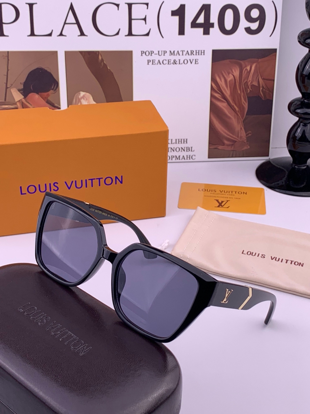 🔺LV🔻早春新款，众多明星同款[色]LV‼️‼️新款大框墨镜 ，🌈🌈宝丽来超清太阳镜🔝🔝型号：L7700