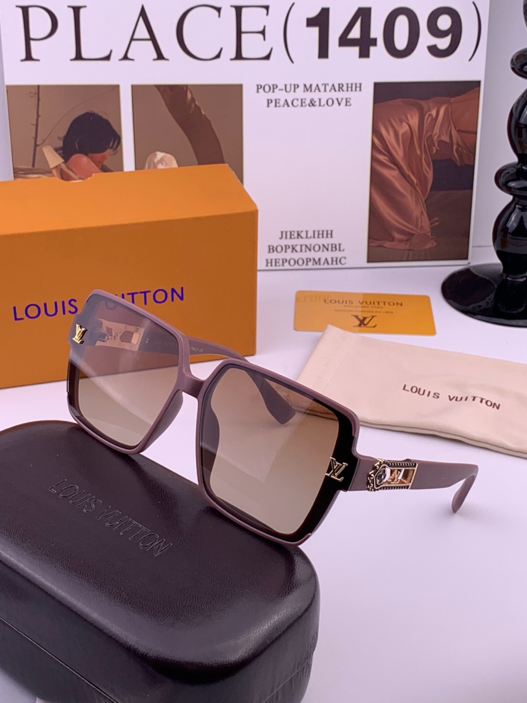 🔺LV🔻早春新款，众多明星同款[色]LV‼️‼️新款大框墨镜 ，🌈🌈宝丽来超清太阳镜🔝🔝型号：L7700