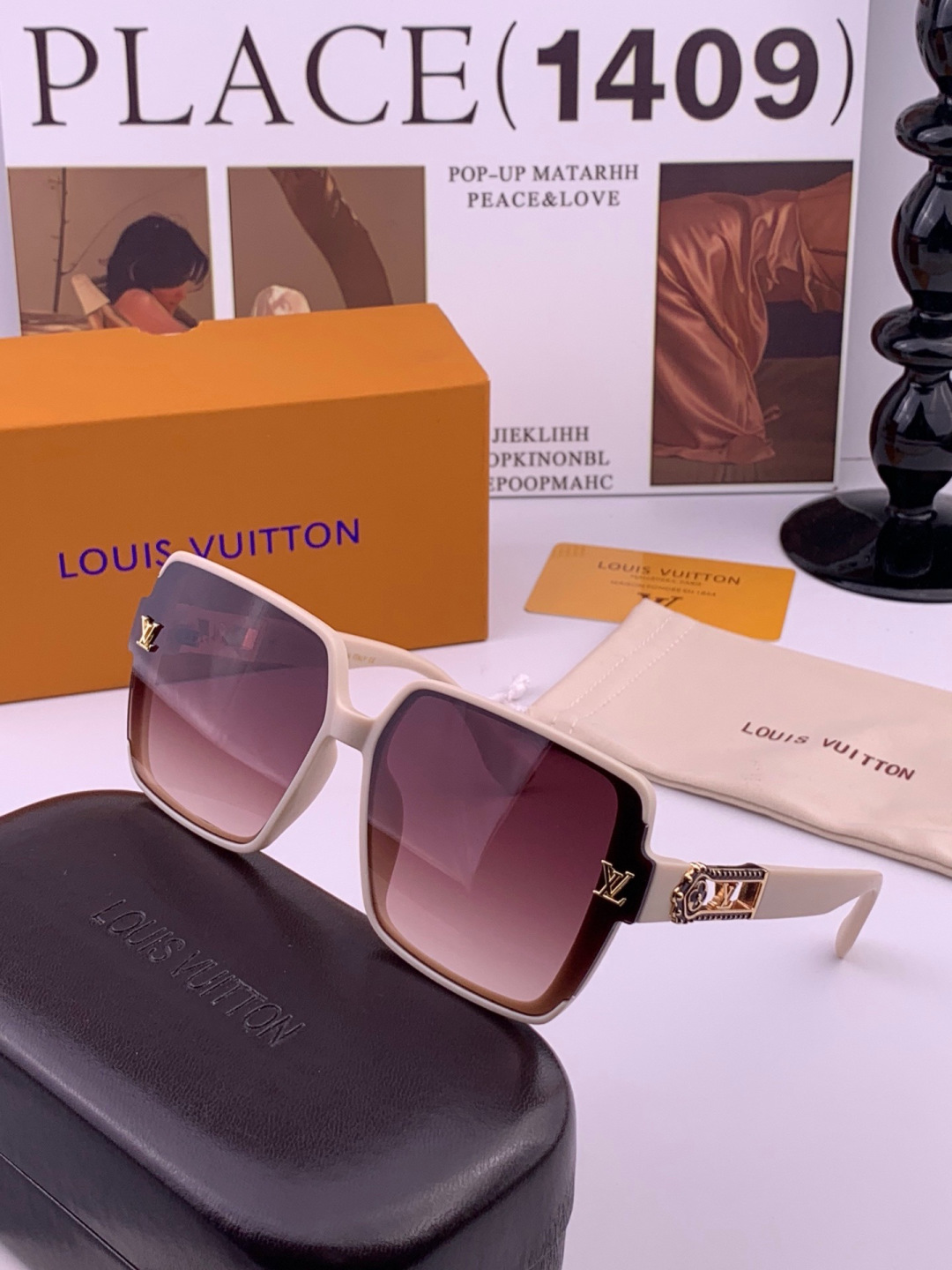 🔺LV🔻早春新款，众多明星同款[色]LV‼️‼️新款大框墨镜 ，🌈🌈宝丽来超清太阳镜🔝🔝型号：L7700