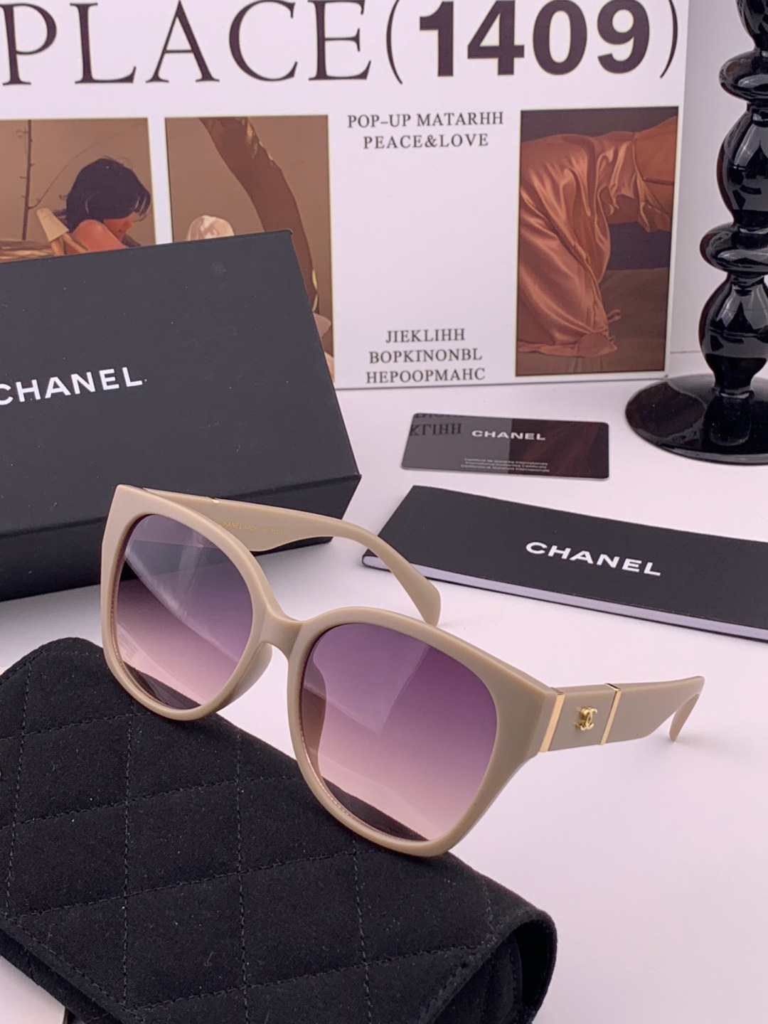 🔺CHANEL🔻官方早春新款，众多明星同款[色]香奈儿‼️‼️新款大框墨镜 ，🌈🌈宝丽来超清太阳镜🔝🔝型
