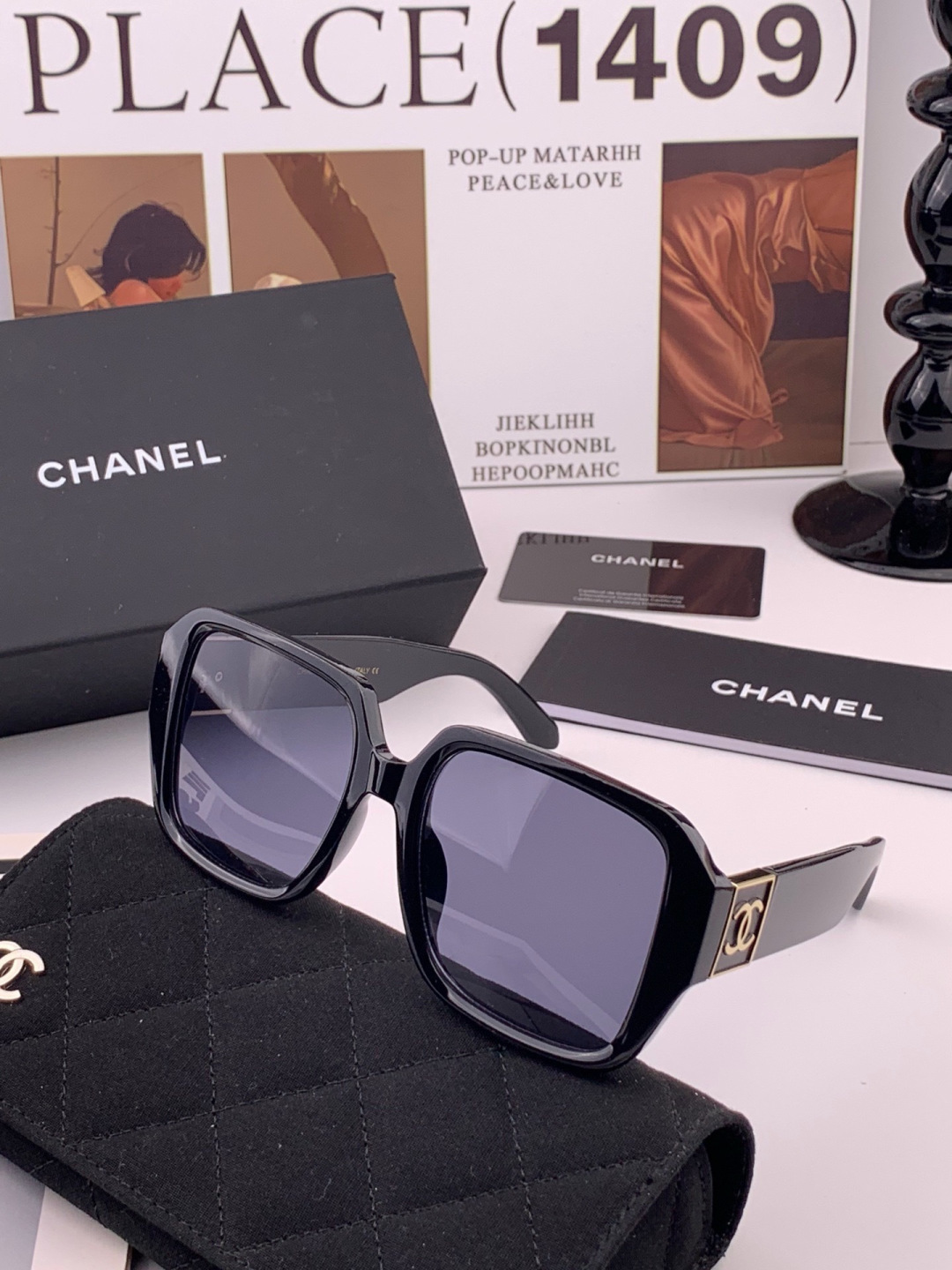 🔺CHANEL🔻官方早春新款，众多明星同款[色]香奈儿‼️‼️新款大框墨镜 ，🌈🌈宝丽来超清太阳镜🔝🔝型