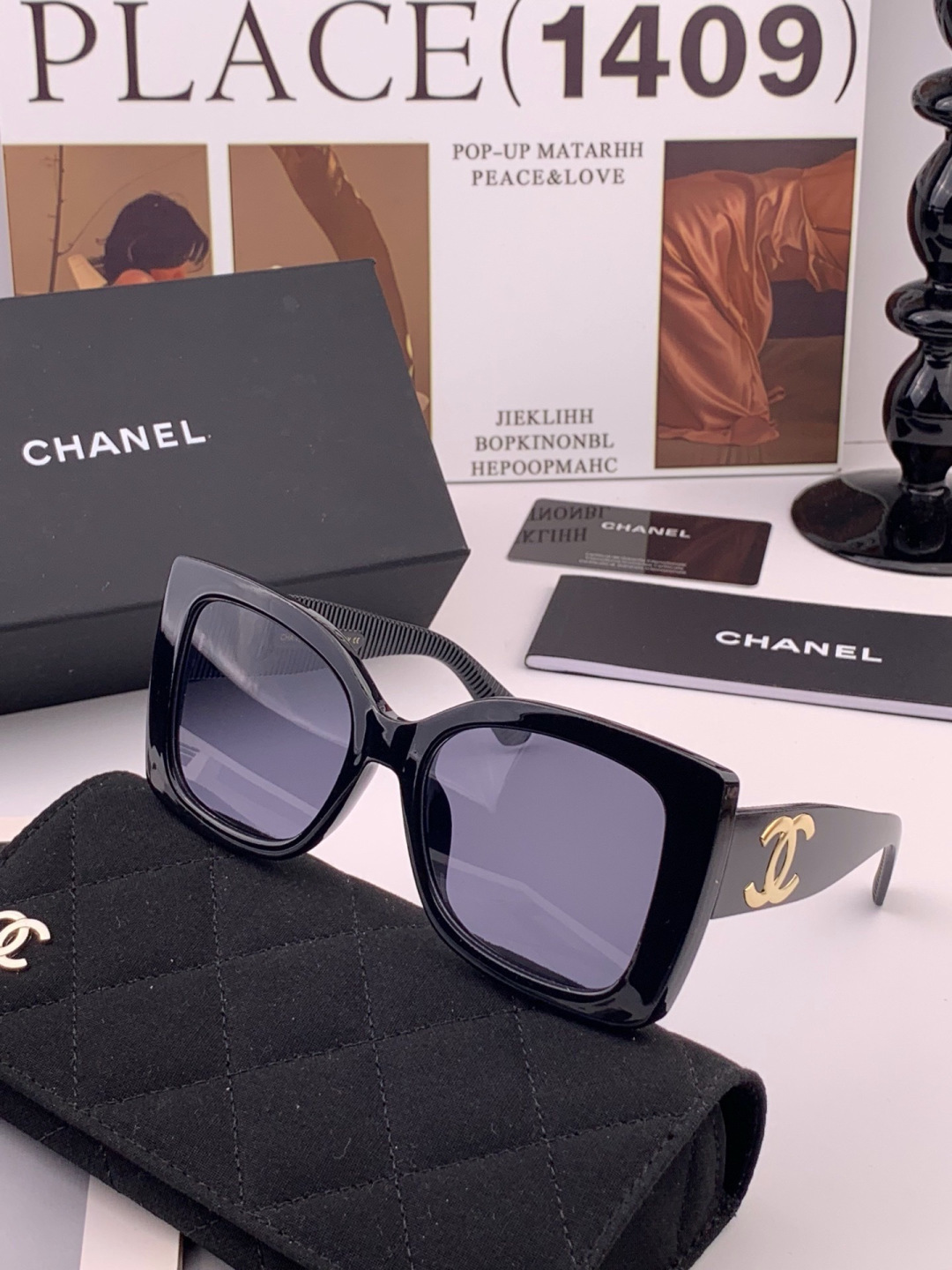 🔺CHANEL🔻官方早春新款，众多明星同款[色]香奈儿‼️‼️新款大框墨镜 ，🌈🌈宝丽来超清太阳镜🔝🔝型