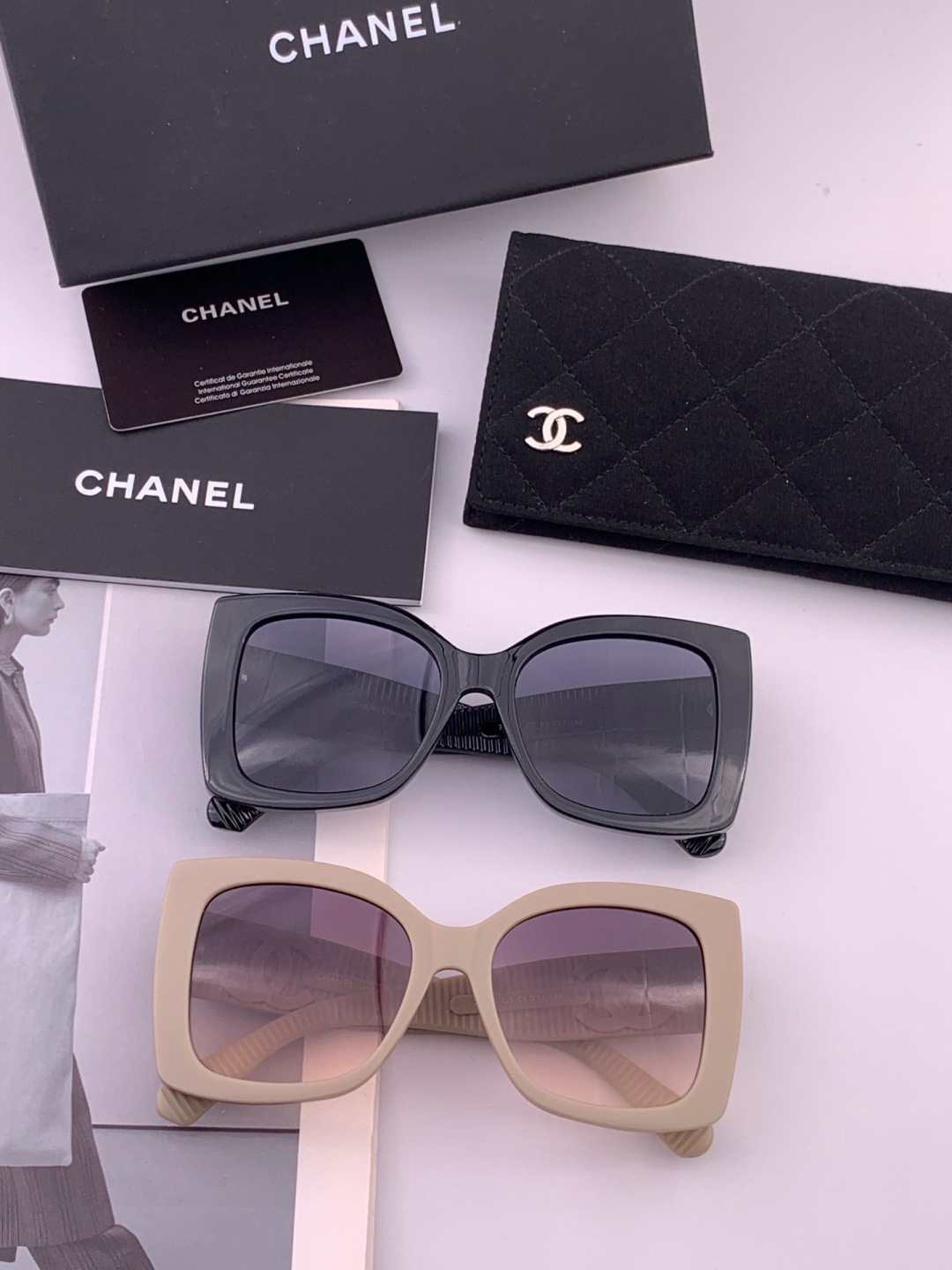 🔺CHANEL🔻官方早春新款，众多明星同款[色]香奈儿‼️‼️新款大框墨镜 ，🌈🌈宝丽来超清太阳镜🔝🔝型