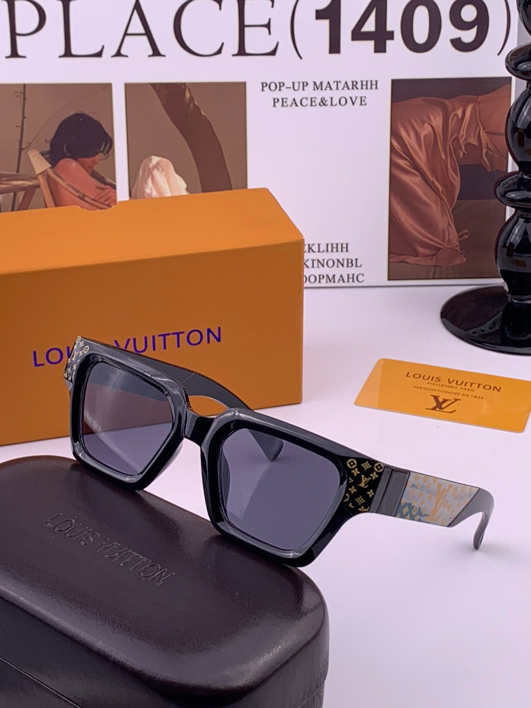 🔺LV🔻早春新款，众多明星同款[色]LV‼️‼️新款大框墨镜 ，🌈🌈宝丽来超清太阳镜🔝🔝型号：L3700