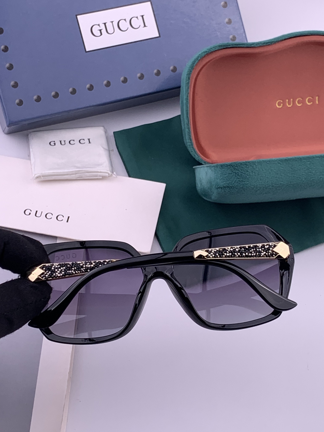 🔺 【GUCCI-偏光太阳镜】开春新款 潮流爆款 时尚圆框偏光太阳镜 高品质 佩戴舒适 网红潮款墨镜 女