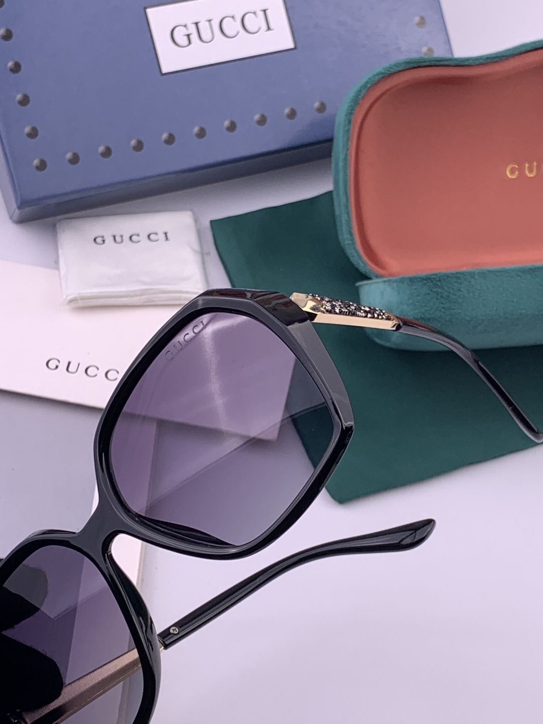 🔺 【GUCCI-偏光太阳镜】开春新款 潮流爆款 时尚圆框偏光太阳镜 高品质 佩戴舒适 网红潮款墨镜 女