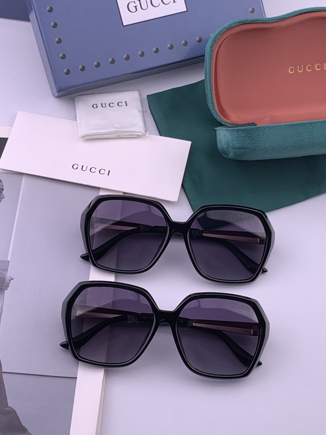 🔺 【GUCCI-偏光太阳镜】开春新款 潮流爆款 时尚圆框偏光太阳镜 高品质 佩戴舒适 网红潮款墨镜 女