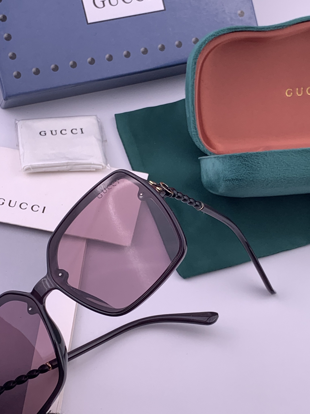 🔺 【GUCCI-偏光太阳镜】开春新款 潮流爆款 时尚圆框偏光太阳镜 高品质 佩戴舒适 网红潮款墨镜 女