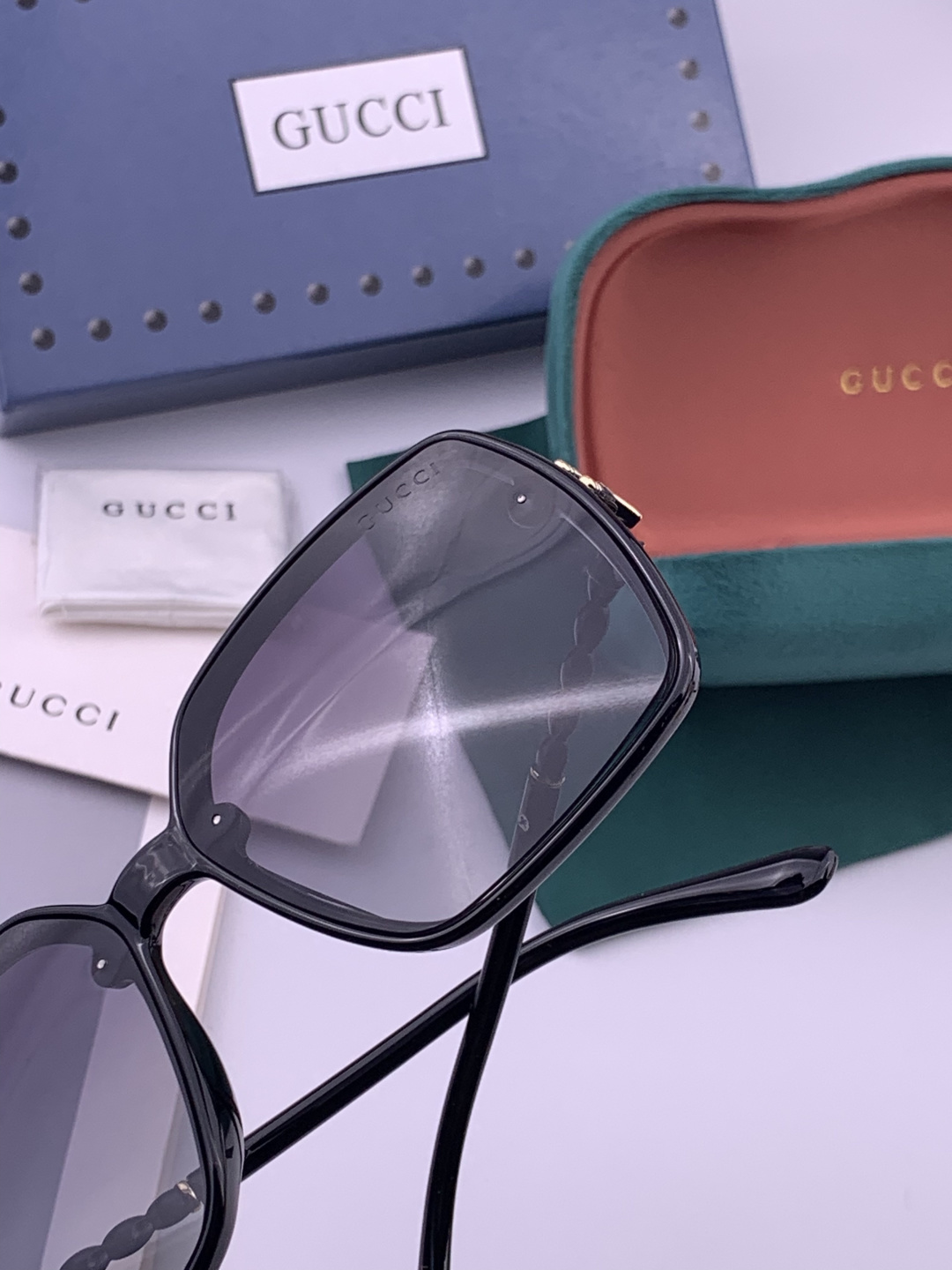 🔺 【GUCCI-偏光太阳镜】开春新款 潮流爆款 时尚圆框偏光太阳镜 高品质 佩戴舒适 网红潮款墨镜 女