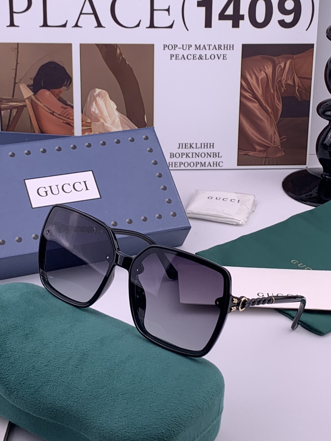 🔺 【GUCCI-偏光太阳镜】开春新款 潮流爆款 时尚圆框偏光太阳镜 高品质 佩戴舒适 网红潮款墨镜 女