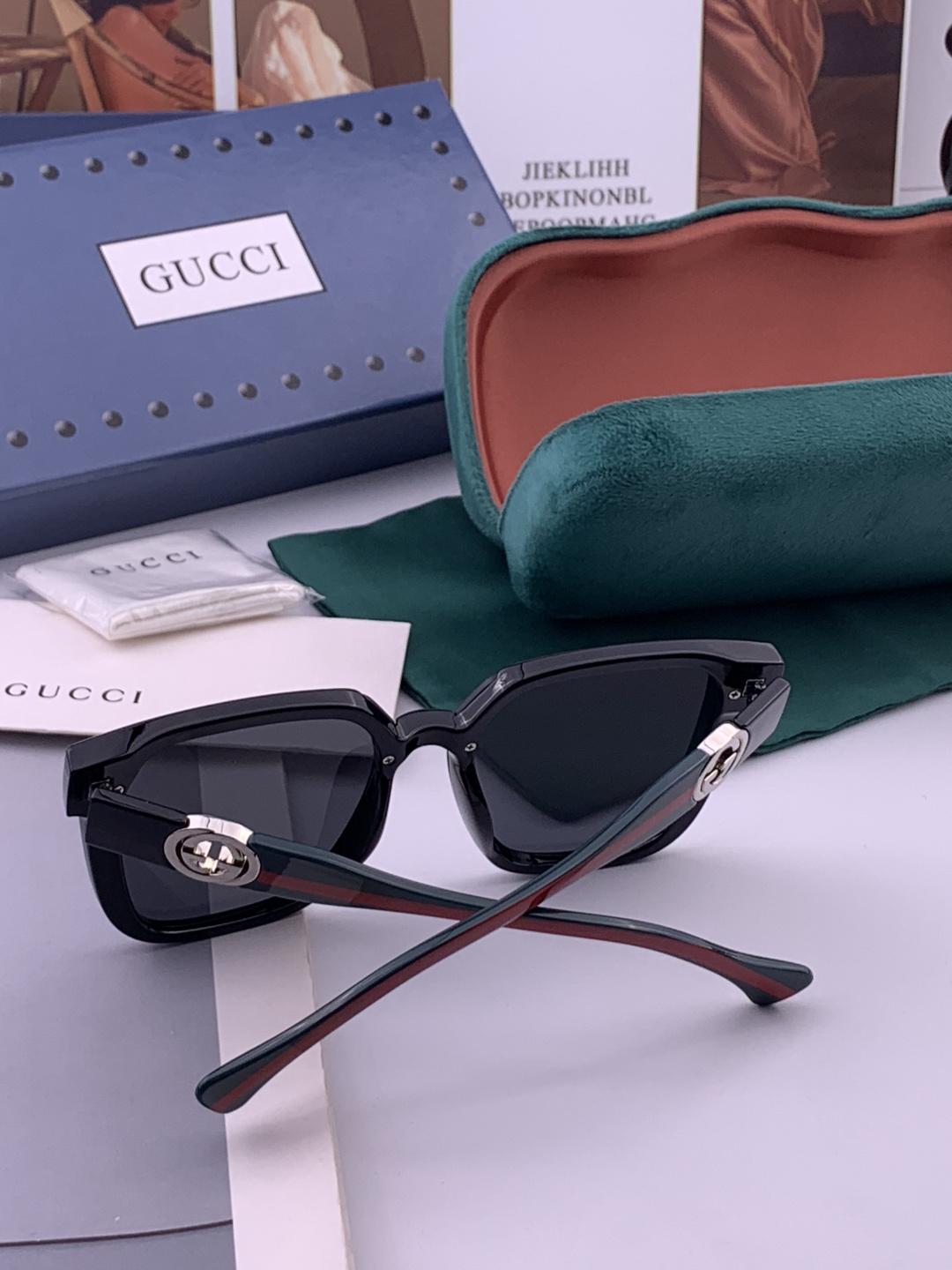 🔺 【GUCCI】开春新款 潮流爆款 时尚方框太阳镜 高品质 佩戴舒适 网红潮款墨镜 型号：G1620