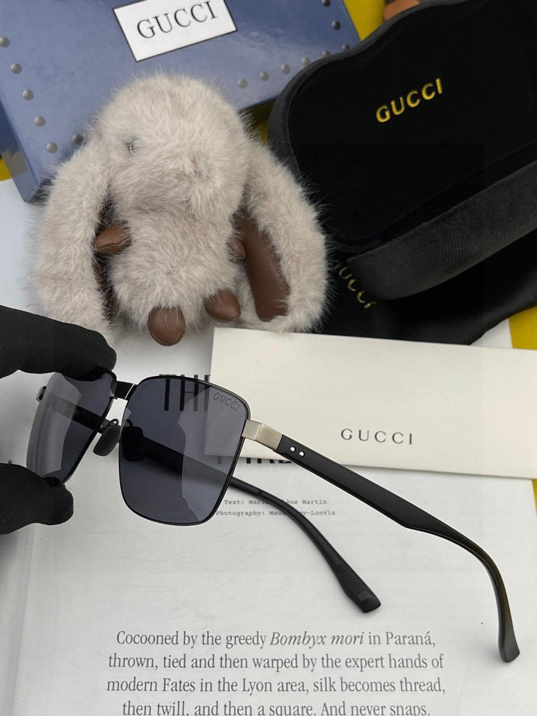 GUCCI 男款炫彩飞行员偏光太阳镜 ❤️材质：高清尼龙加厚卡槽高清偏光镜片 🌹无边框镜架💕颜👍型号：G