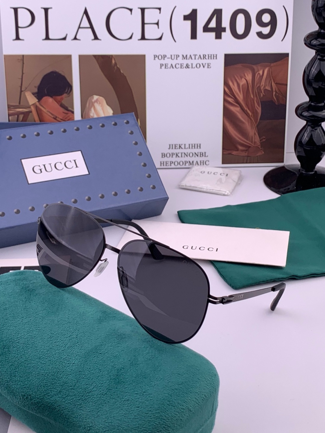 Gucci 春夏新款超轻无螺丝压不坏系列情侣款太阳镜高清尼龙镜片🦅完美品质，适合各种脸型，经典太阳镜亮相