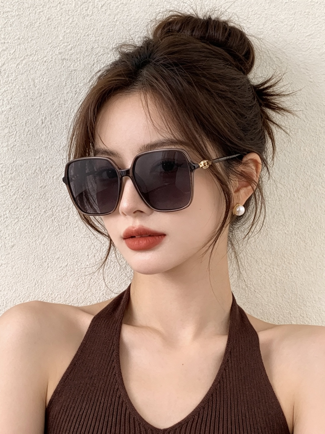 🔺 【DIOR】开春新款 潮流爆款 时尚圆框偏光太阳镜 高品质 佩戴舒适 网红潮款墨镜 女士高清加厚偏光