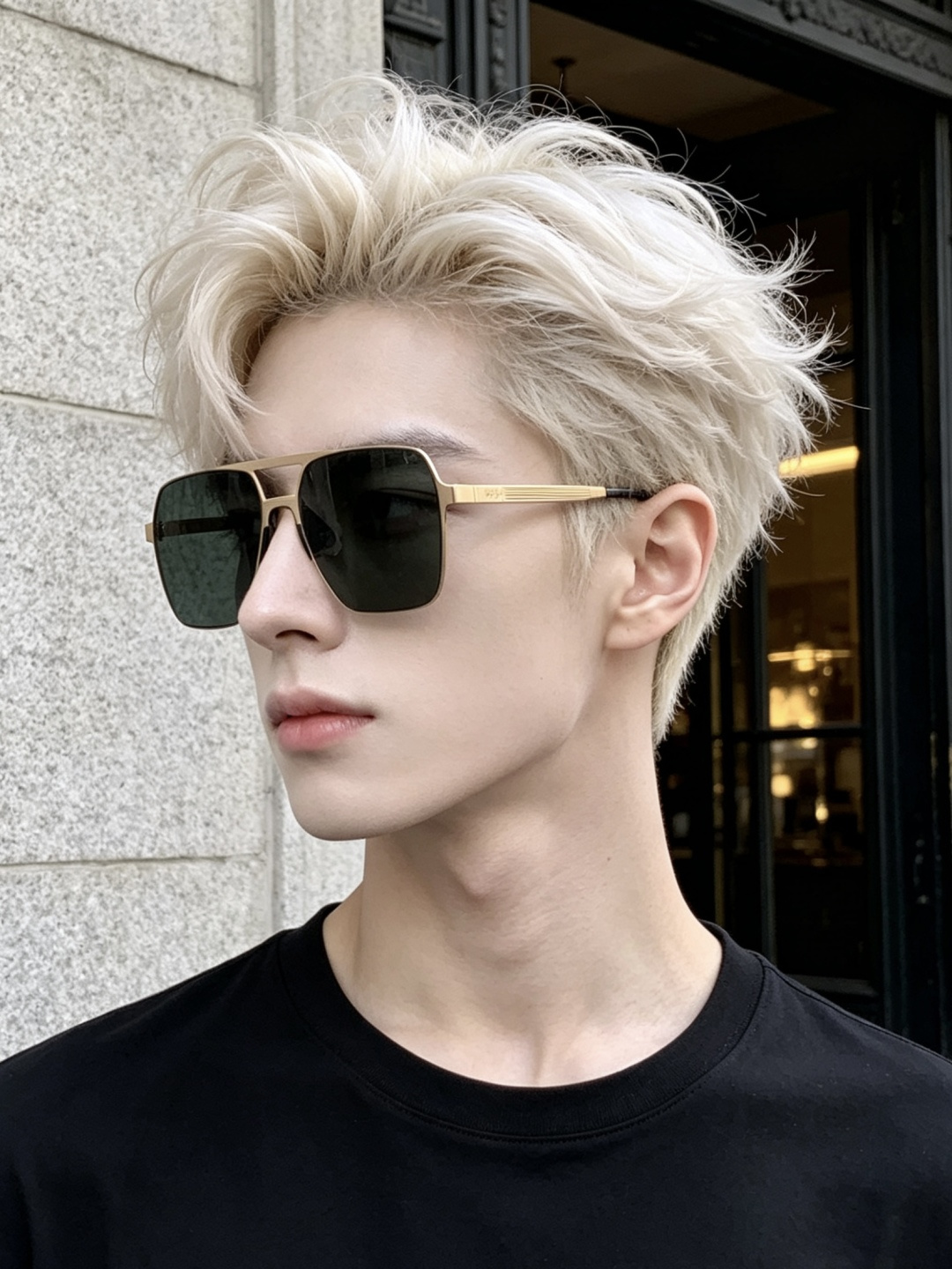 GUCCI 男款炫彩飞行员偏光太阳镜 ❤️材质：高清尼龙加厚卡槽高清偏光镜片 🌹无边框镜架💕颜👍型号：G