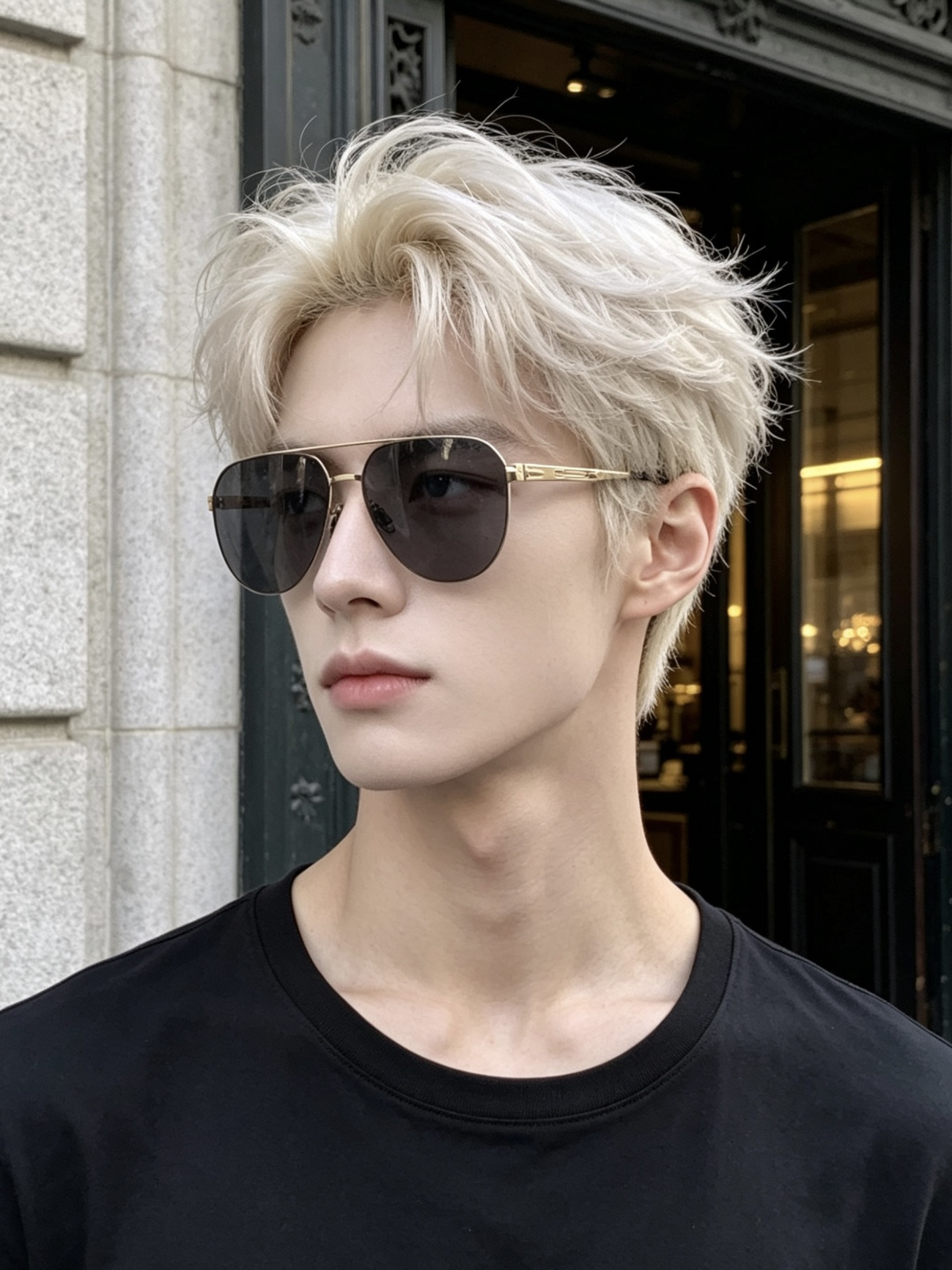 ♦️ GUCCI 新款男女情侣款太阳镜多边形墨镜iP电镀永不褪色 超轻超有弹性整幅眼镜无螺丝重要的是压不