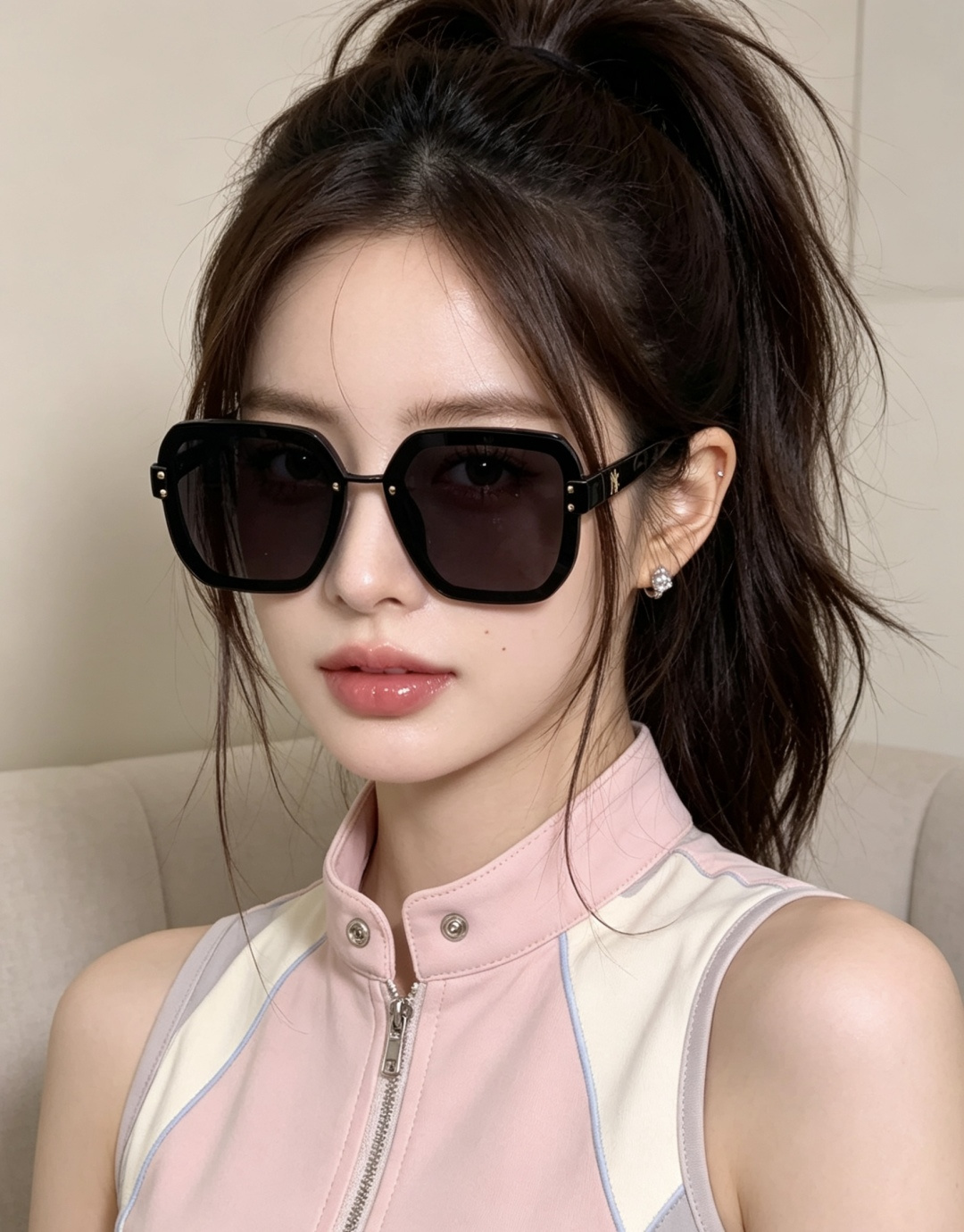 【TR偏光系列】 Gucci联名系列限量版经典的方框设计，不挑脸型，无论搭配大衣还是连衣裙都非常显气质 