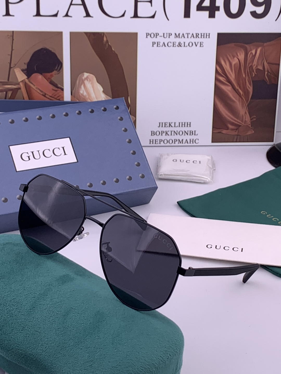 Gucci 🔥  高品质男女款墨镜   👍 进口宝丽来偏光镜片  🔥蛤蟆镜 开车钓鱼都可 🔥百搭显瘦墨镜