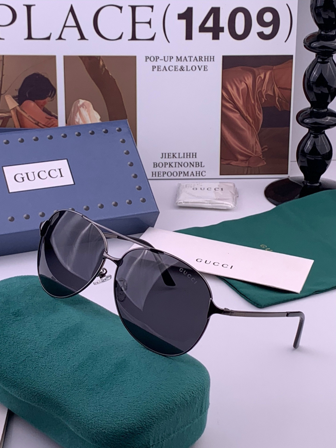 Gucci 🔥  高品质男女款墨镜   👍 进口宝丽来偏光镜片  🔥蛤蟆镜 开车钓鱼都可 🔥百搭显瘦墨镜