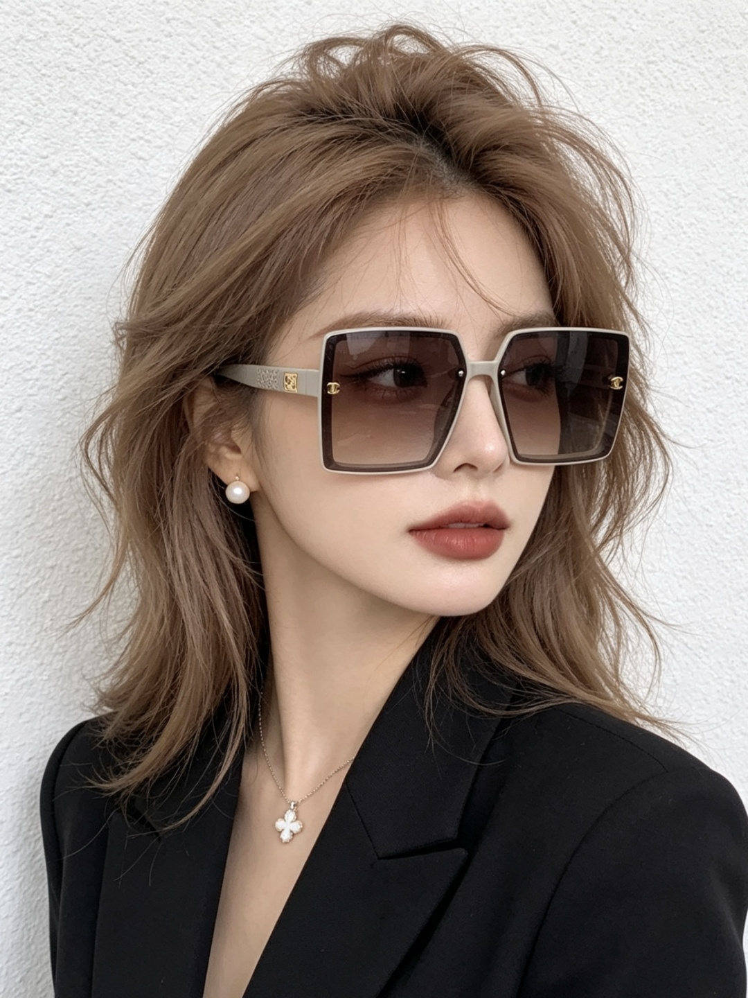 【CHANEL】香奈儿 新款潮流爆款 时尚方框太阳镜 佩戴舒适 网红潮款墨镜  女士高清加厚偏光太阳镜🕶
