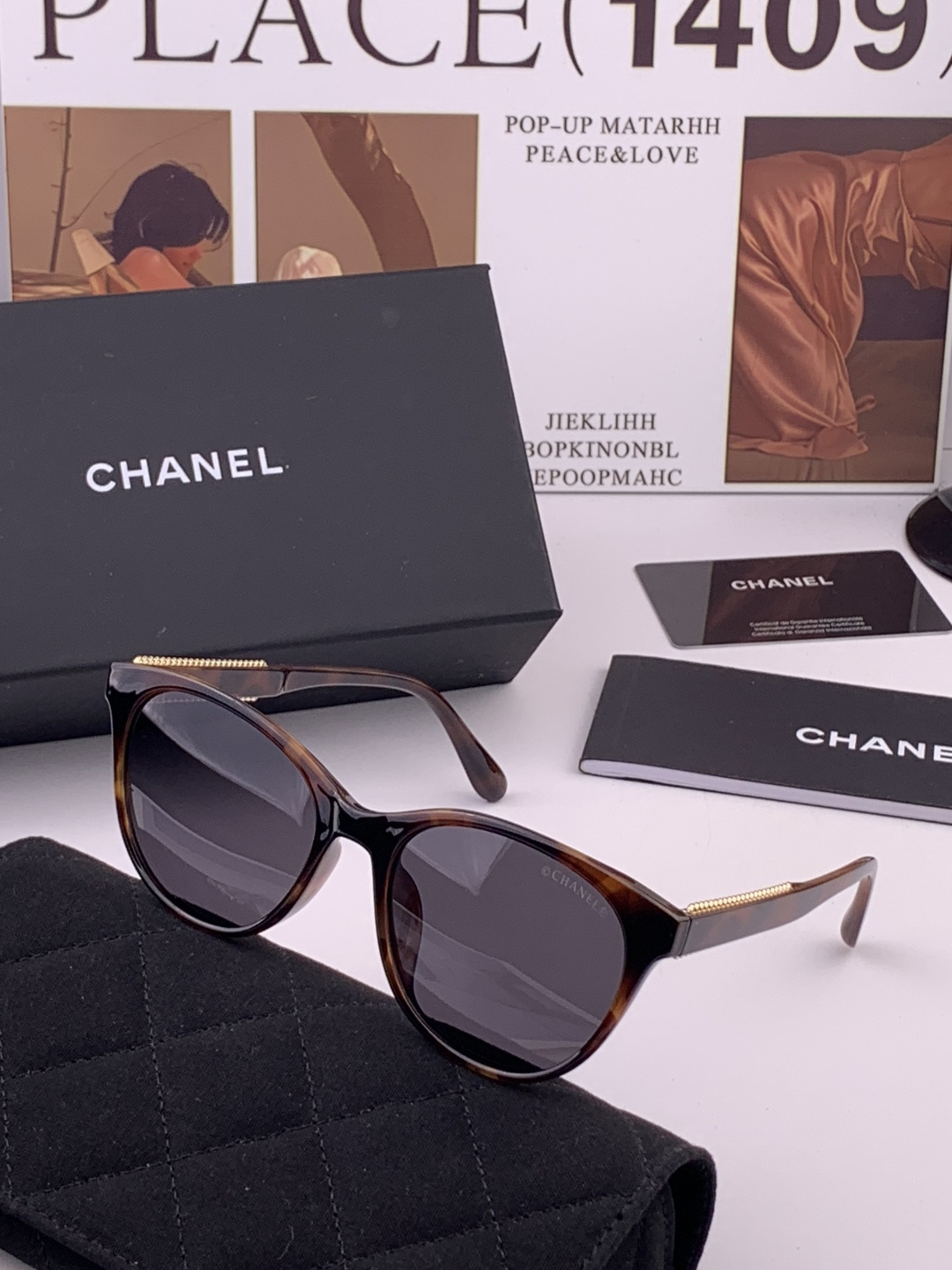 【CHANEL】香奈儿 新款山茶花潮流爆款 时尚圆框高清偏光太阳镜 佩戴舒适 网红潮款墨镜  ♥️♥️型