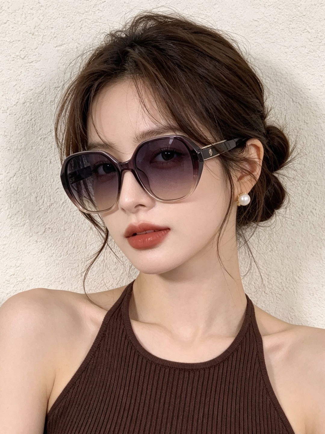【CHANEL】香奈儿 新款山茶花潮流爆款 时尚圆框高清偏光太阳镜 佩戴舒适 网红潮款墨镜  ♥️♥️型