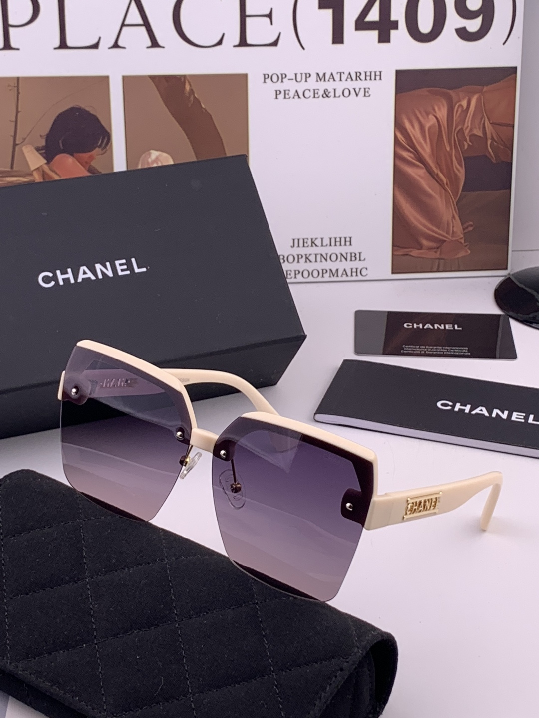 【CHANEL】香奈儿 新款潮流爆款 时尚方框太阳镜 佩戴舒适 网红潮款墨镜  女士高清加厚偏光太阳镜🕶