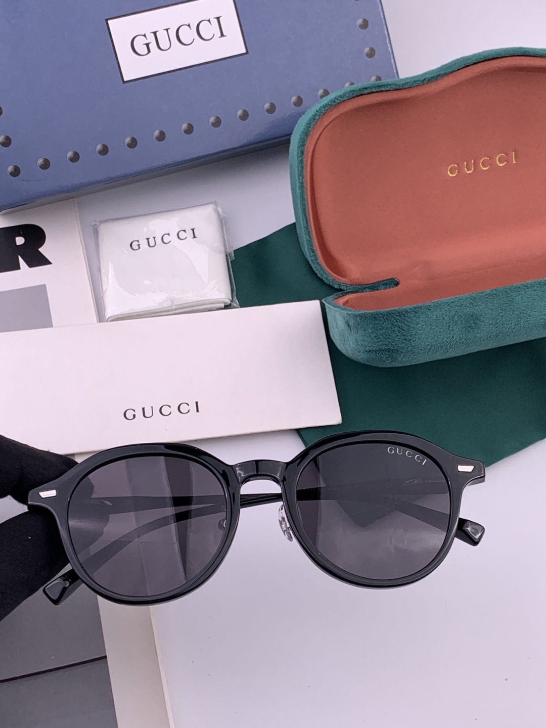 🔺 【GUCCI-偏光太阳镜】开春新款 潮流爆款 时尚小框偏光太阳镜 高品质 佩戴舒适 网红潮款墨镜 女