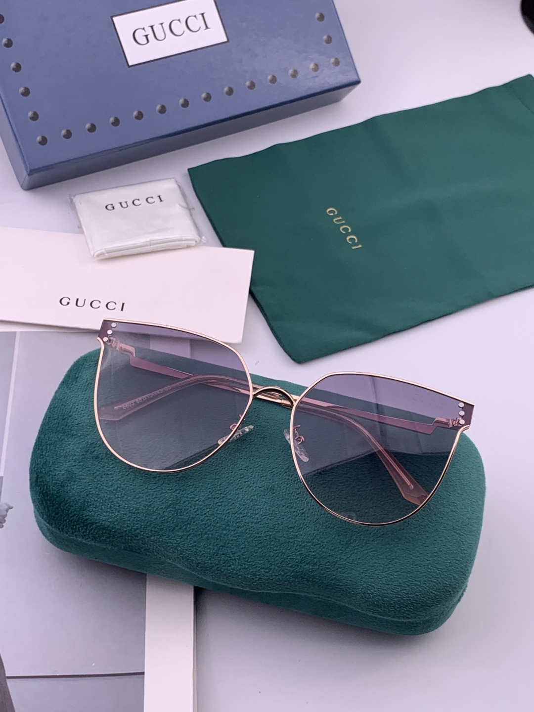 🔺 【GUCCI】开春新款 潮流爆款 时尚太阳镜 高品质 佩戴舒适 网红潮款墨镜 型号：G3660