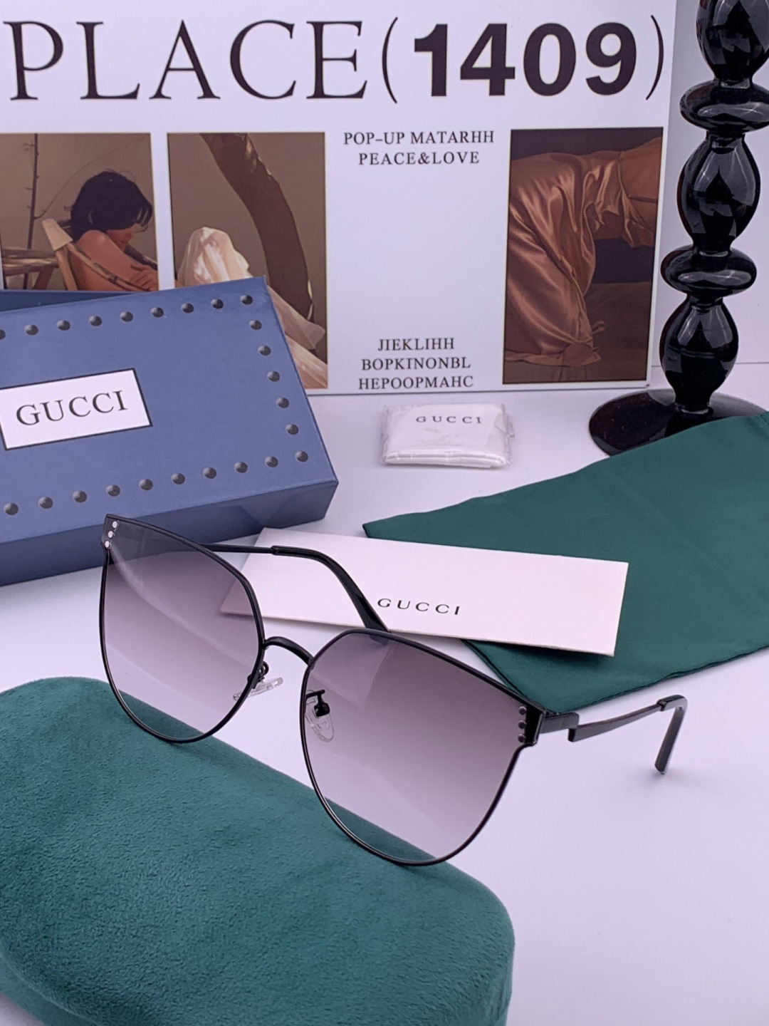 🔺 【GUCCI】开春新款 潮流爆款 时尚太阳镜 高品质 佩戴舒适 网红潮款墨镜 型号：G3660