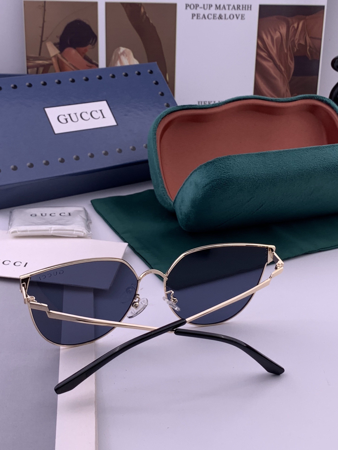 🔺 【GUCCI】开春新款 潮流爆款 时尚太阳镜 高品质 佩戴舒适 网红潮款墨镜 型号：G3660
