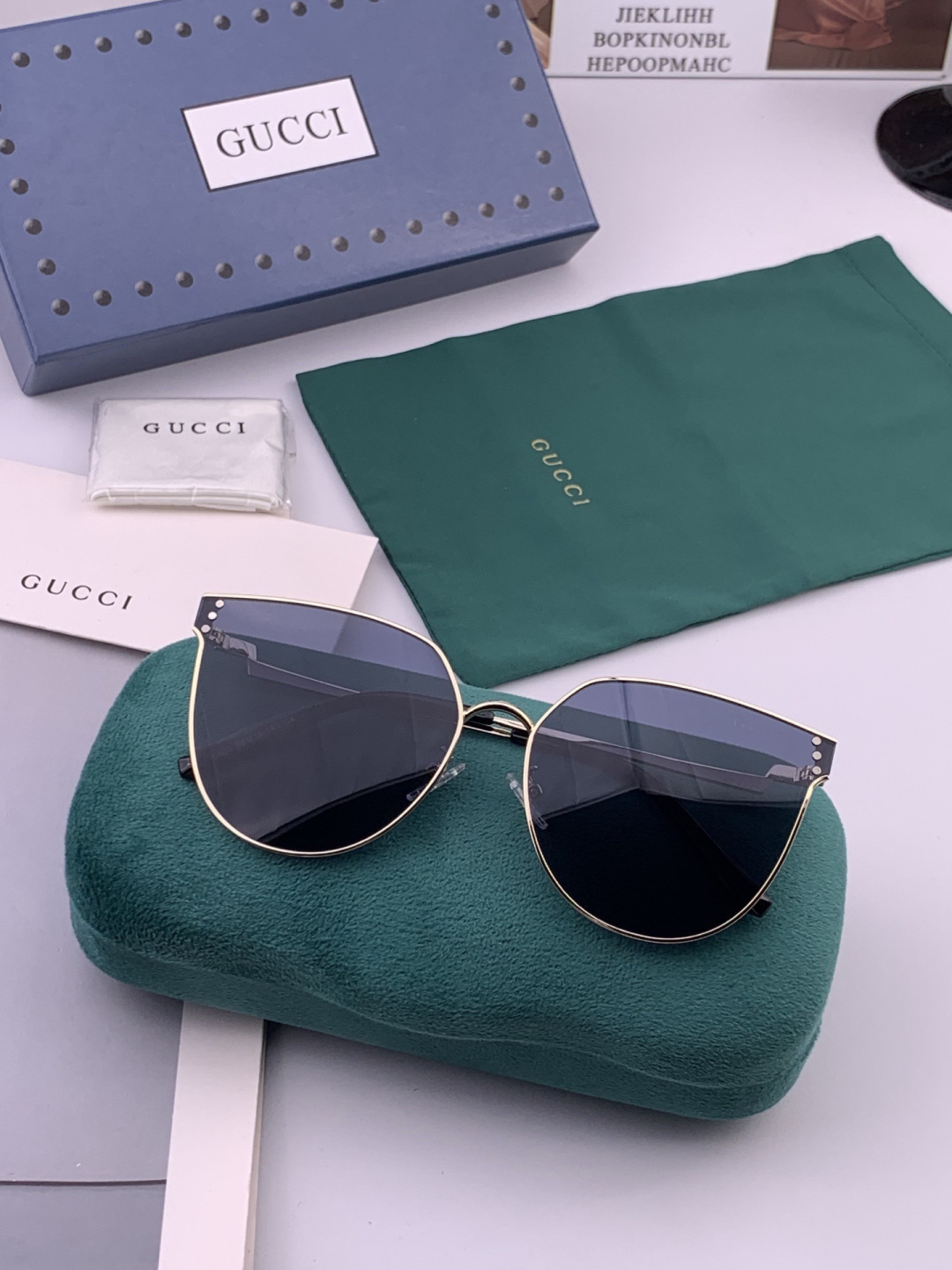 🔺 【GUCCI】开春新款 潮流爆款 时尚太阳镜 高品质 佩戴舒适 网红潮款墨镜 型号：G3660