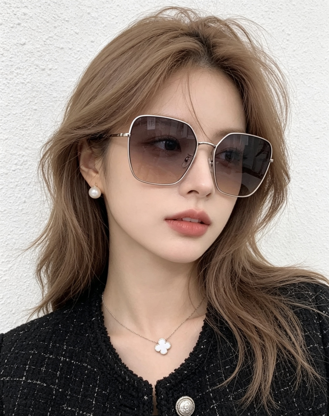 🔺 【GUCCI】开春新款 潮流爆款 时尚方框偏光太阳镜 高品质 佩戴舒适 网红潮款墨镜 女士高清尼龙偏