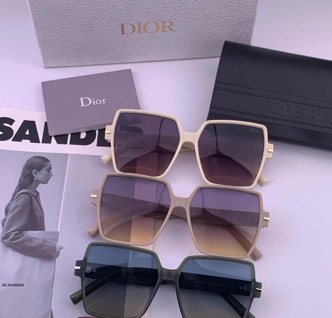 🔺 【DIOR】开春新款 潮流爆款 时尚方框偏光太阳镜 高品质 佩戴舒适 网红潮款墨镜 女士高清加厚偏光