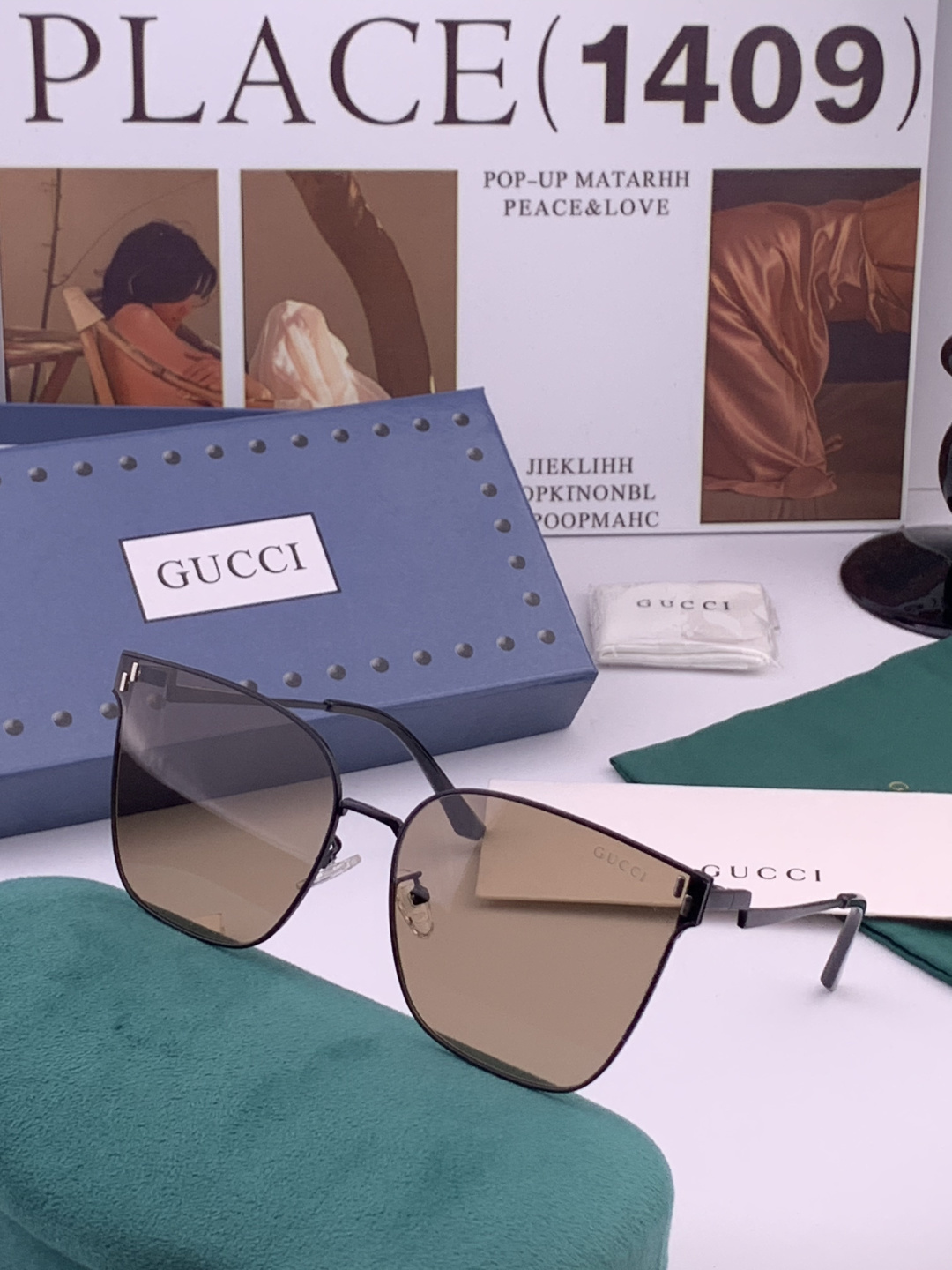 🔺 【GUCCI】开春新款 潮流爆款 时尚太阳镜 高品质 佩戴舒适 网红潮款墨镜 型号：G2660