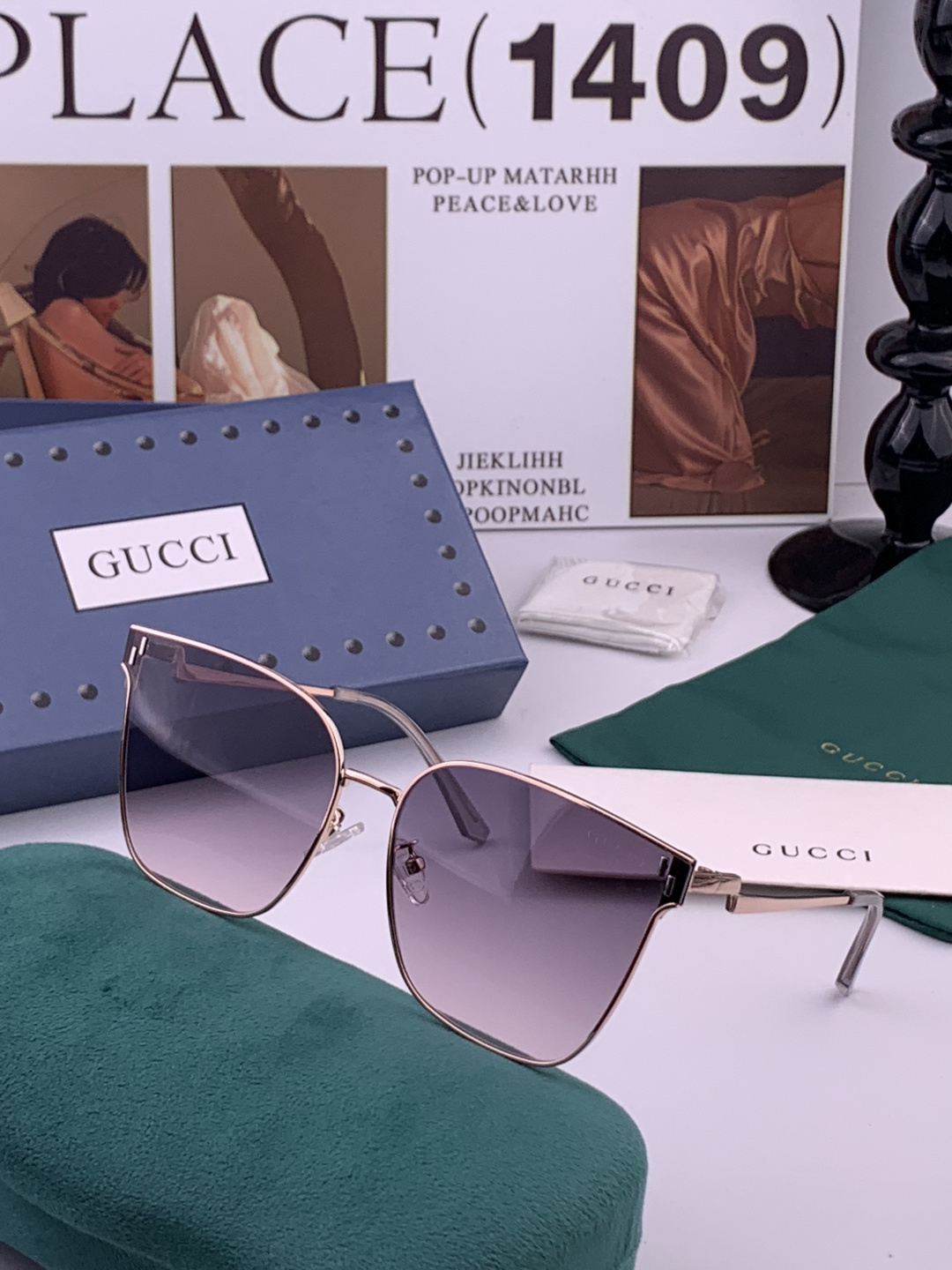 🔺 【GUCCI】开春新款 潮流爆款 时尚太阳镜 高品质 佩戴舒适 网红潮款墨镜 型号：G2660